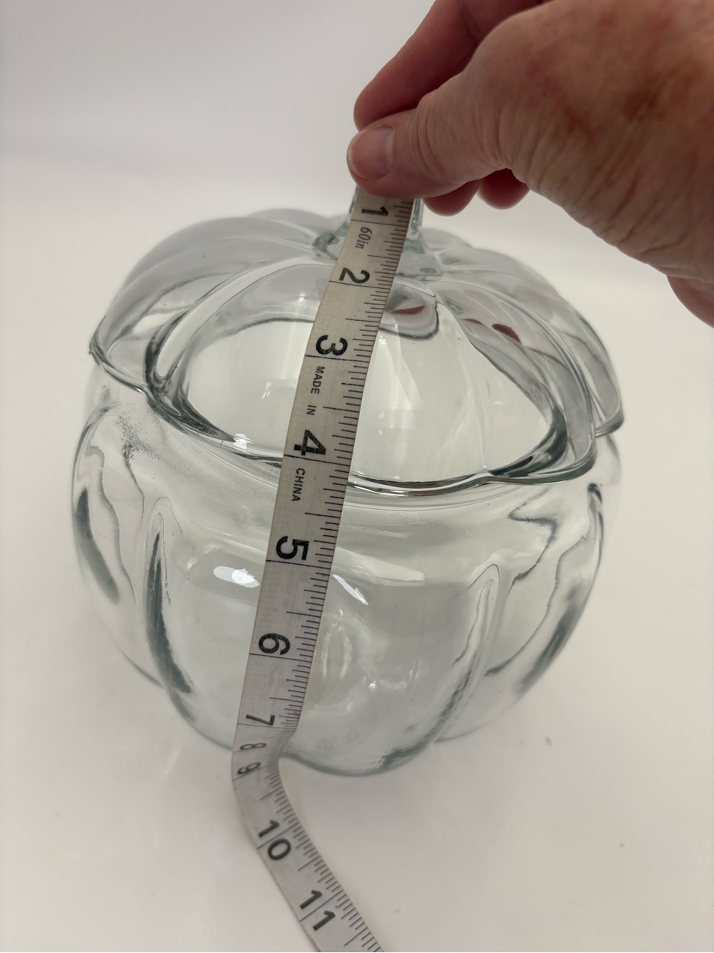 Anchor Hocking Clear Glass Pumpkin Candy Jar with Lid - Picture 9 of 9
